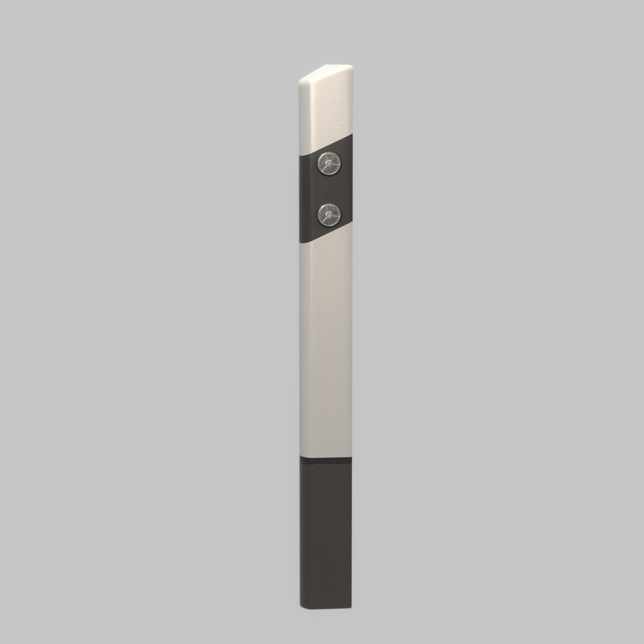 Delineator posts with white reflectors R Low-poly 3D model_70