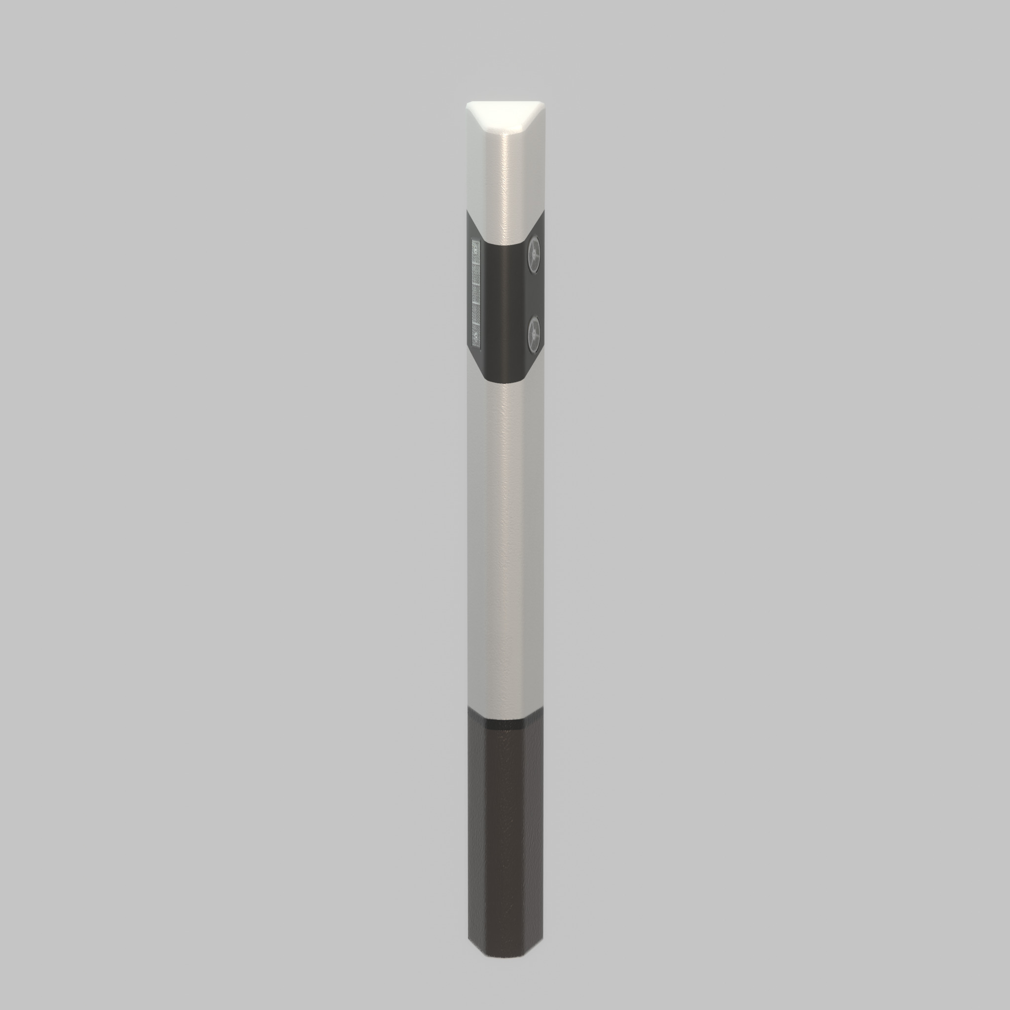 Delineator posts with white reflectors R Low-poly 3D model_51