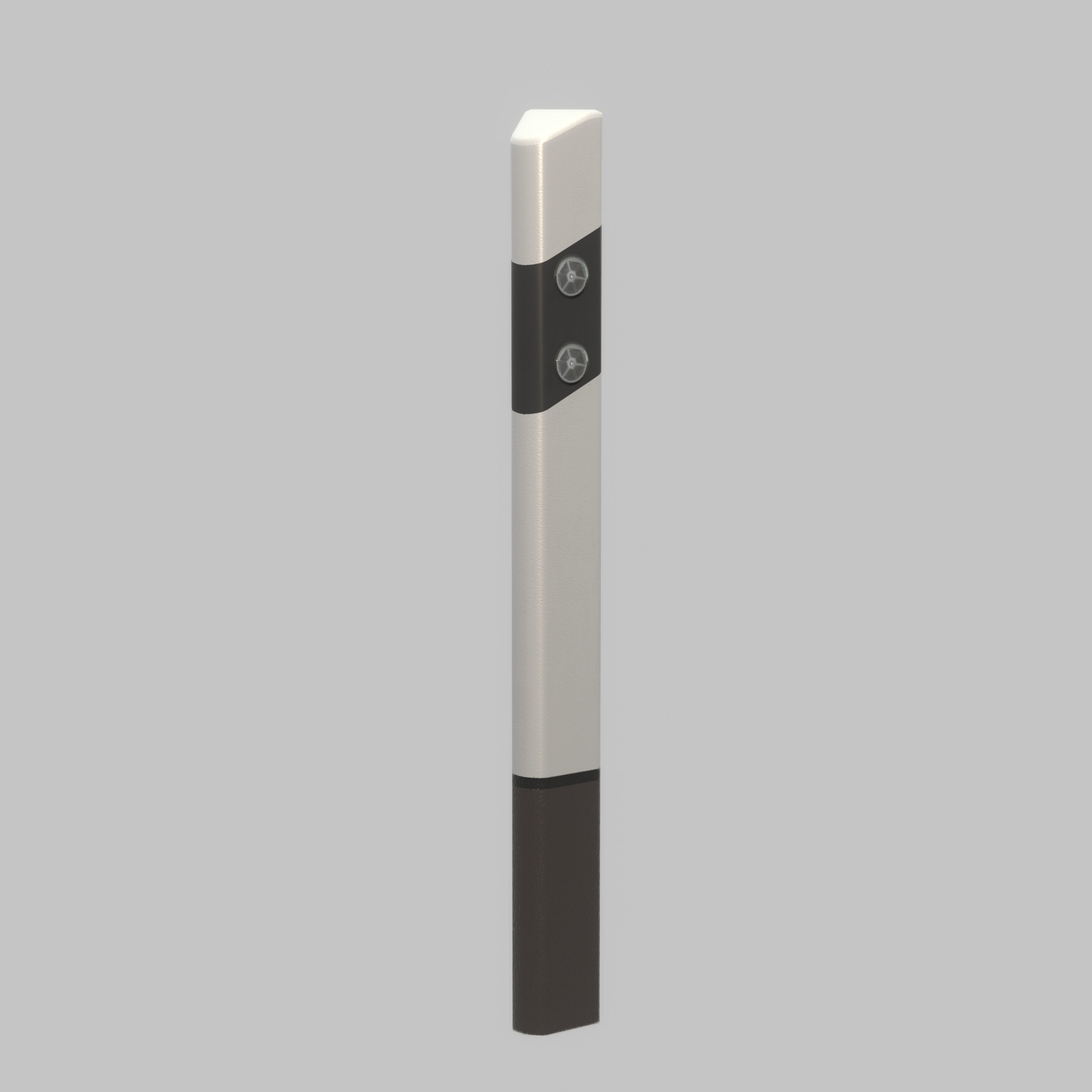 Delineator posts with white reflectors R Low-poly 3D model_50
