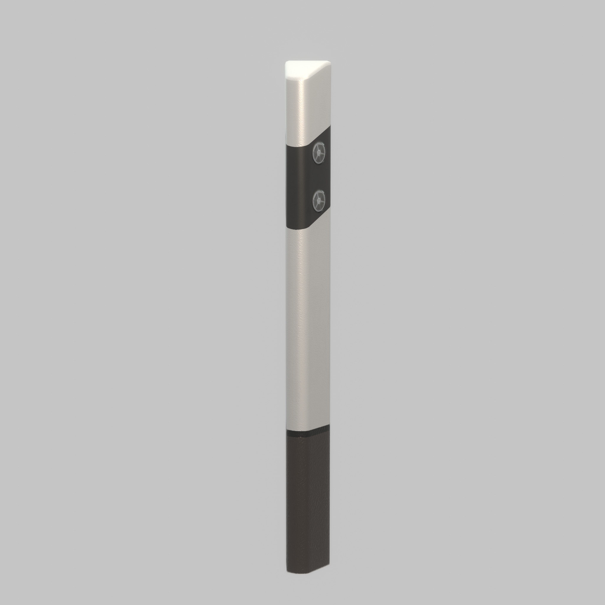 Delineator posts with white reflectors R Low-poly 3D model_69