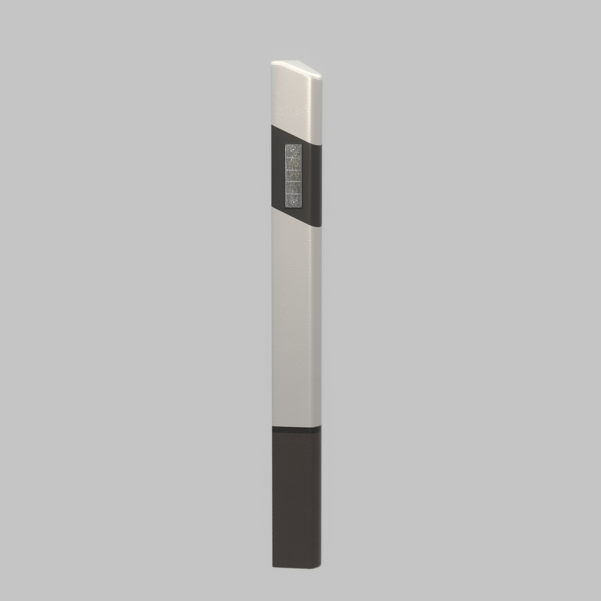 Delineator posts with white reflectors R Low-poly 3D model_52