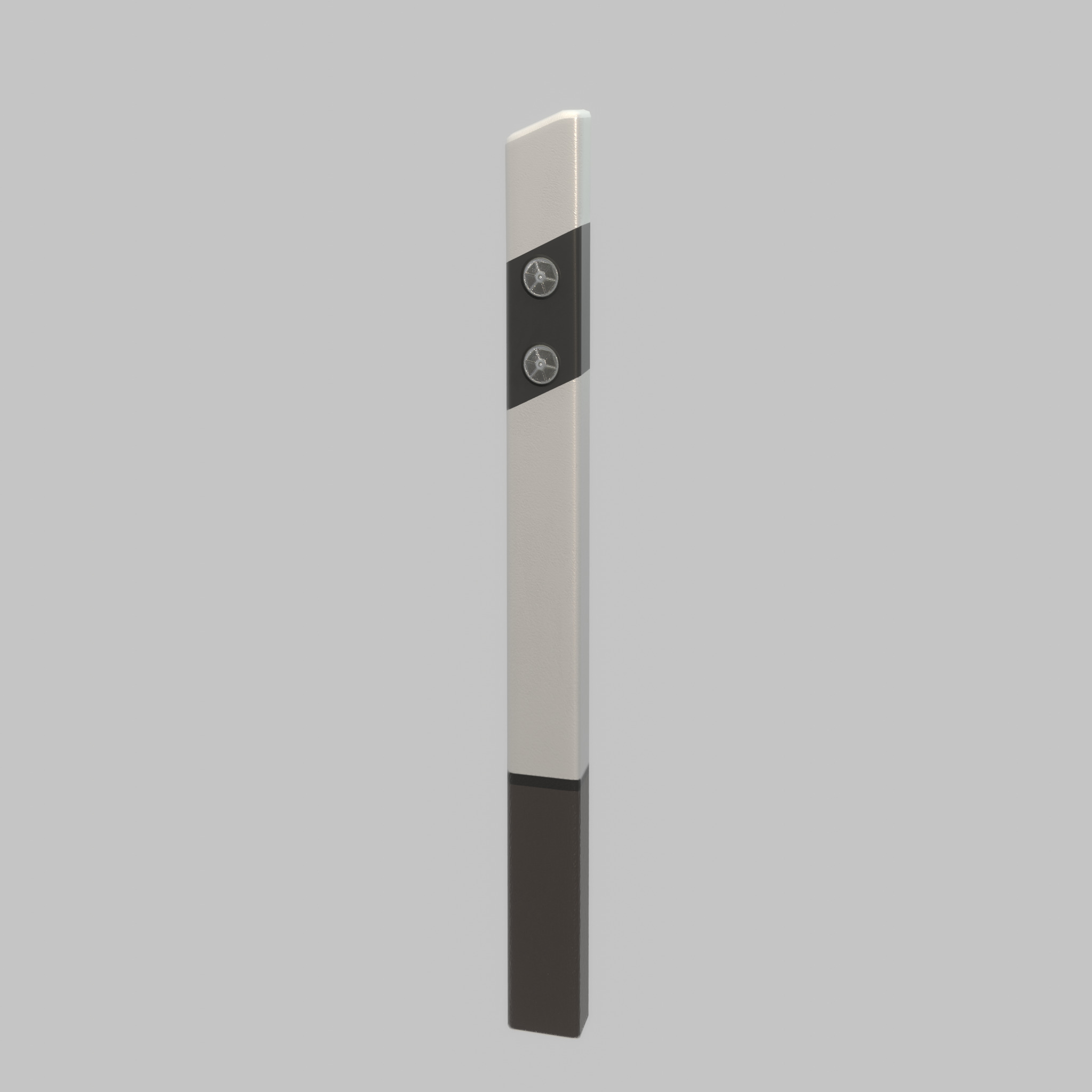 Delineator posts with white reflectors R Low-poly 3D model_37
