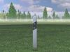 Delineator posts with white reflectors R Low-poly 3D model_1