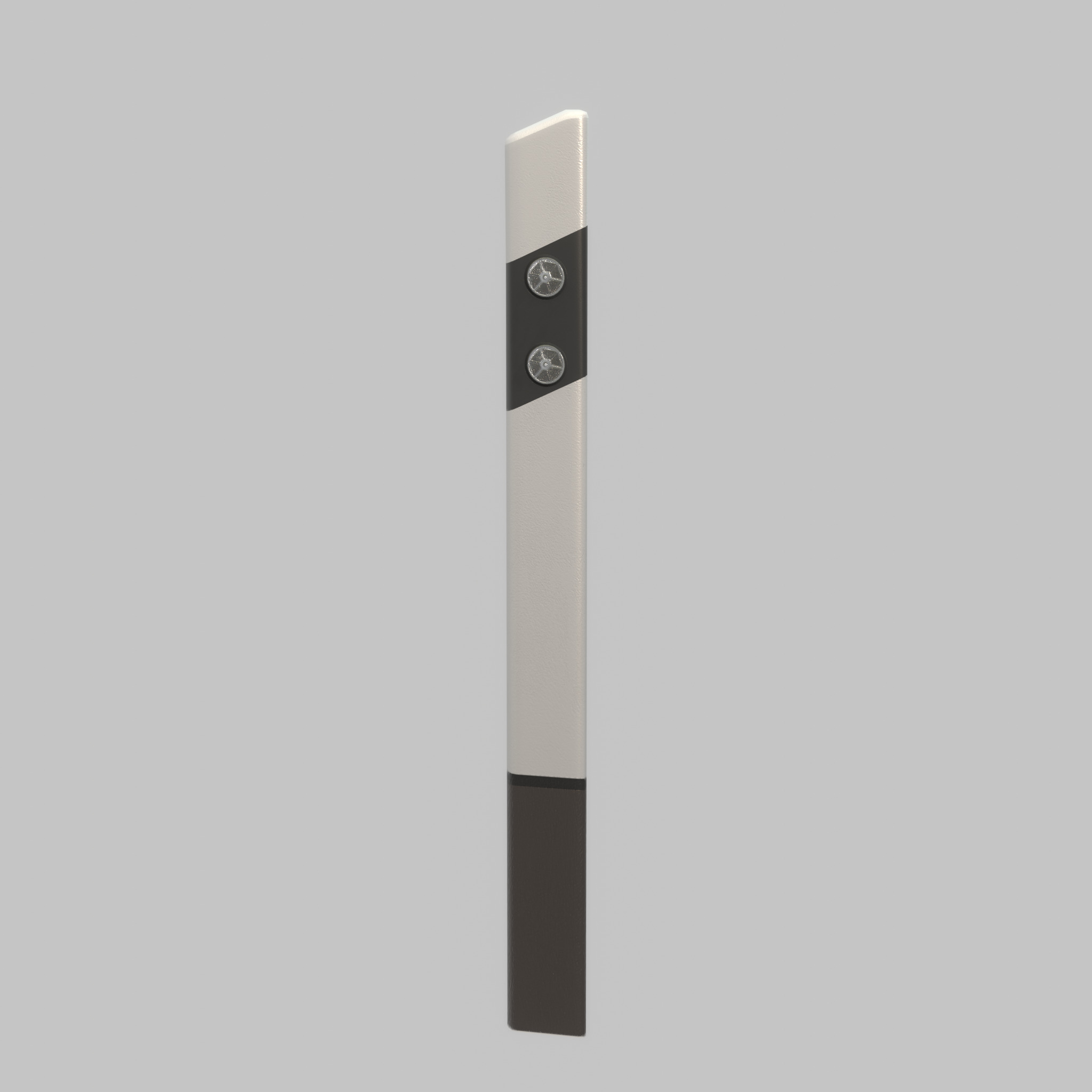 Delineator posts with white reflectors R Low-poly 3D model_45