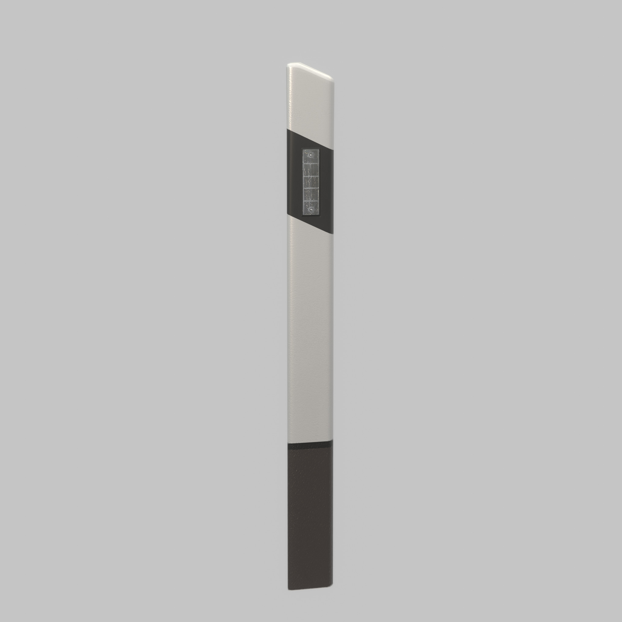 Delineator posts with white reflectors R Low-poly 3D model_40