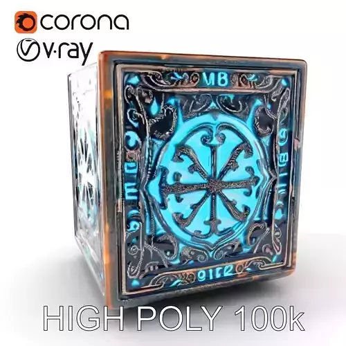 Ornate Mystical Cube Model Pack Low-poly 3D model