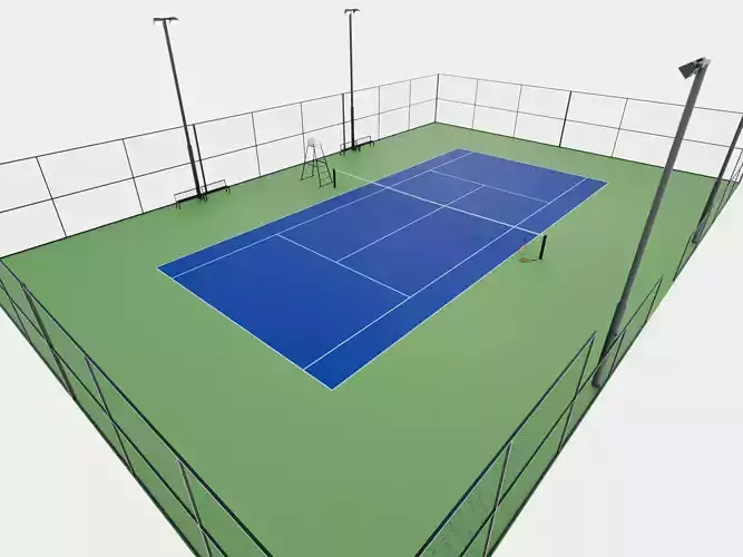 Tennis Court Blue
