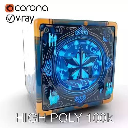 Ornate Mystical Cube Model Pack Low-poly 3D model
