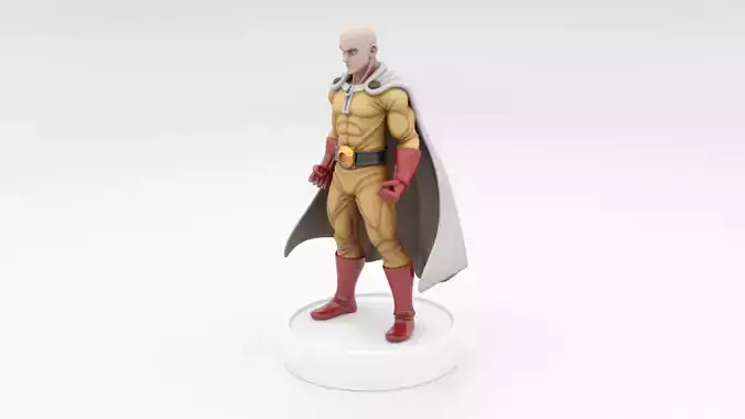 Saitama The Caped Baldy 3D print model
