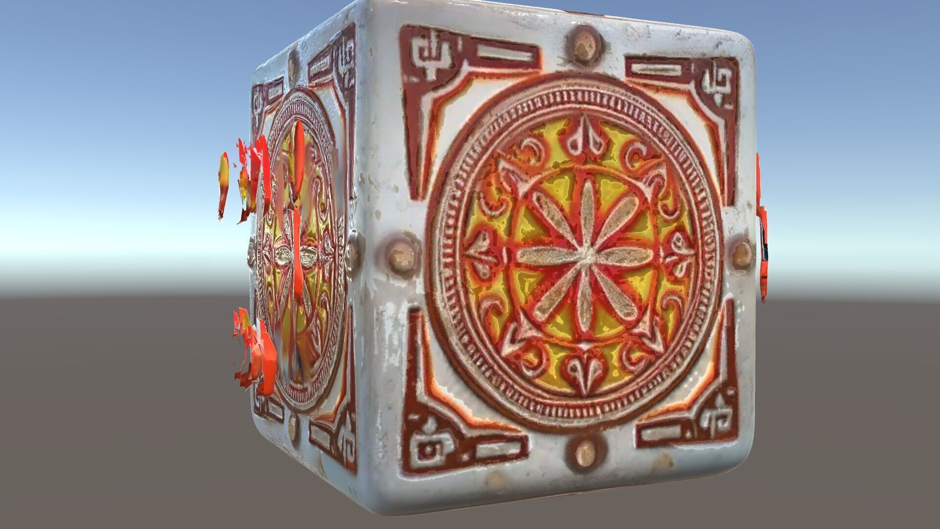 Ornate Glowing Cube Model Pack Low-poly 3D model_34
