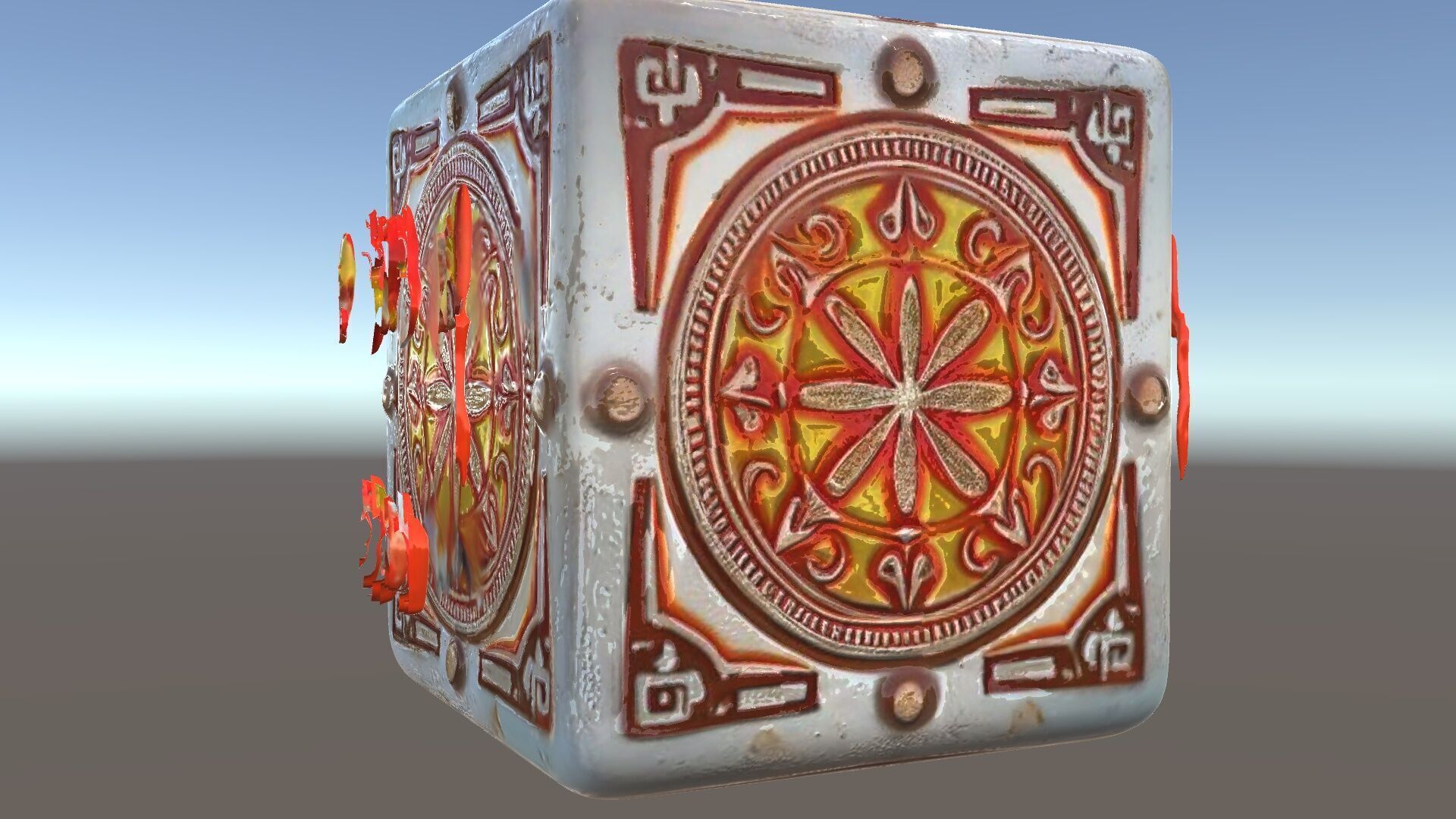 Ornate Glowing Cube Model Pack Low-poly 3D model_6