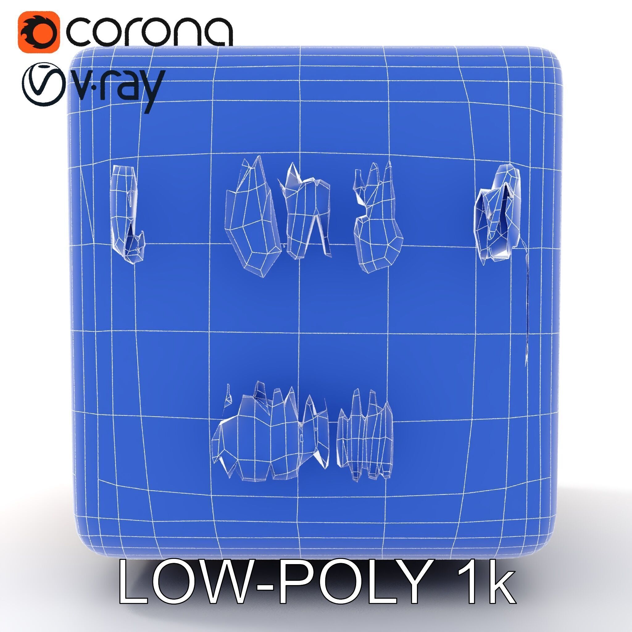 Ornate Glowing Cube Model Pack Low-poly 3D model_26