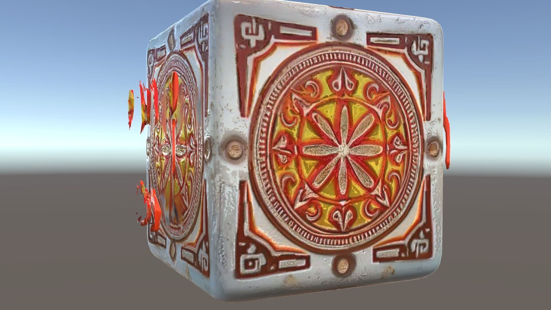 Ornate Glowing Cube Model Pack Low-poly 3D model_35