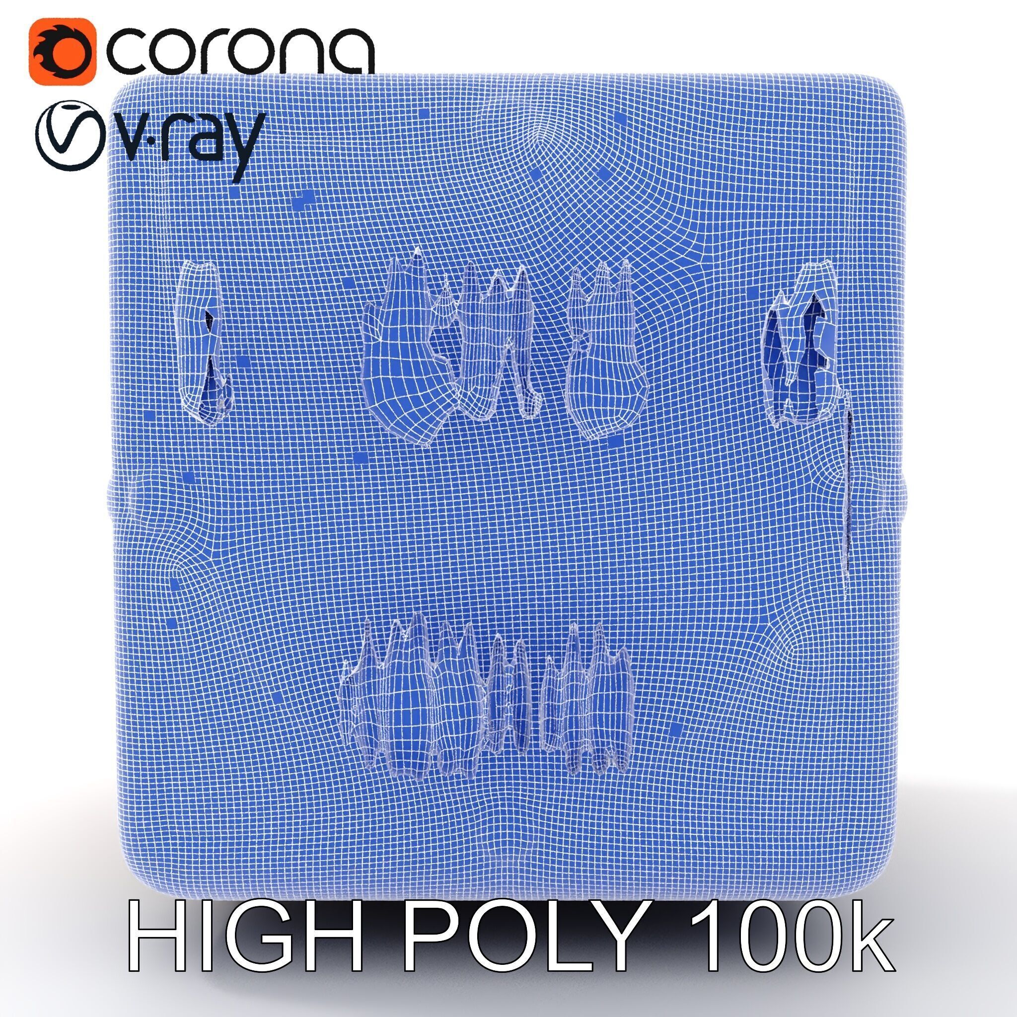 Ornate Glowing Cube Model Pack Low-poly 3D model_24