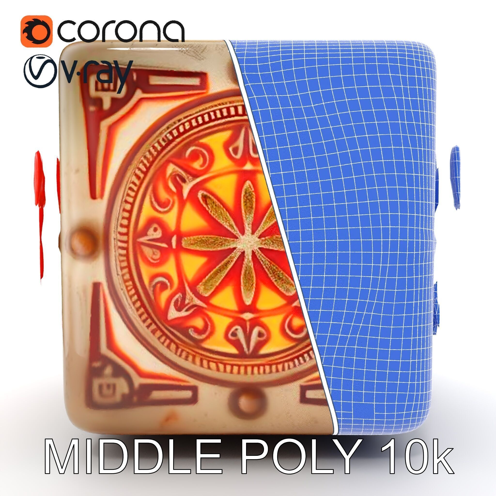 Ornate Glowing Cube Model Pack Low-poly 3D model_25