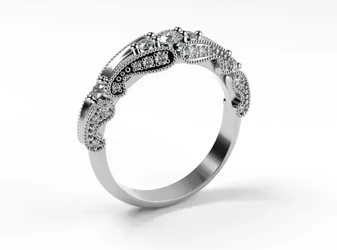 Thin Vintage Engagement Ring