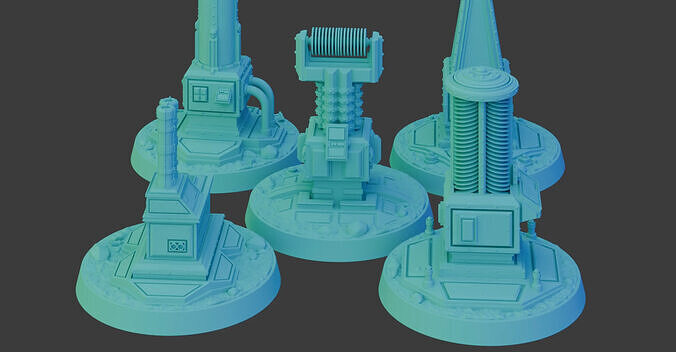 40mm Tactical Objective Markers BUNDLE 3D print model