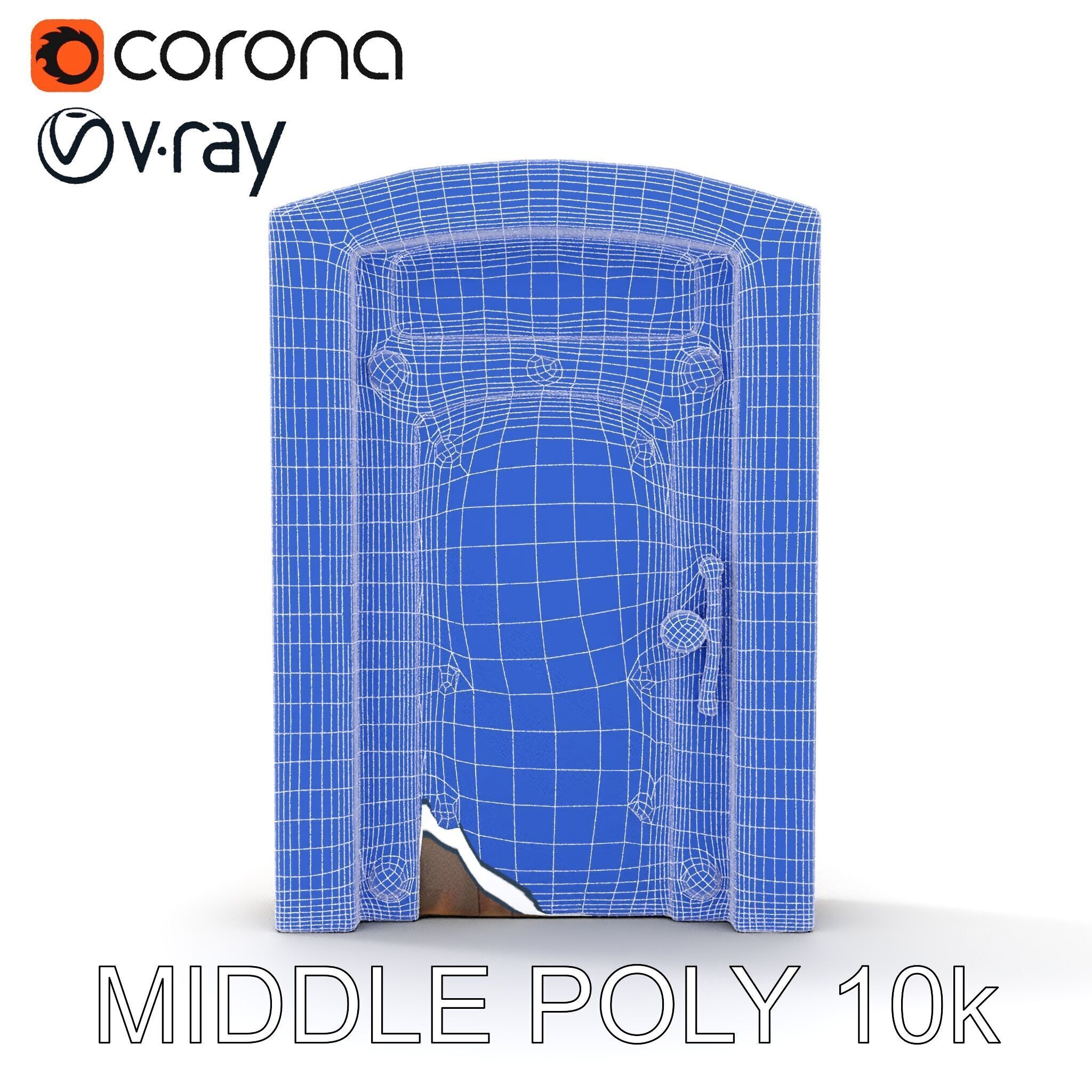 Medieval Wooden Door Model Pack Low-poly 3D model_28