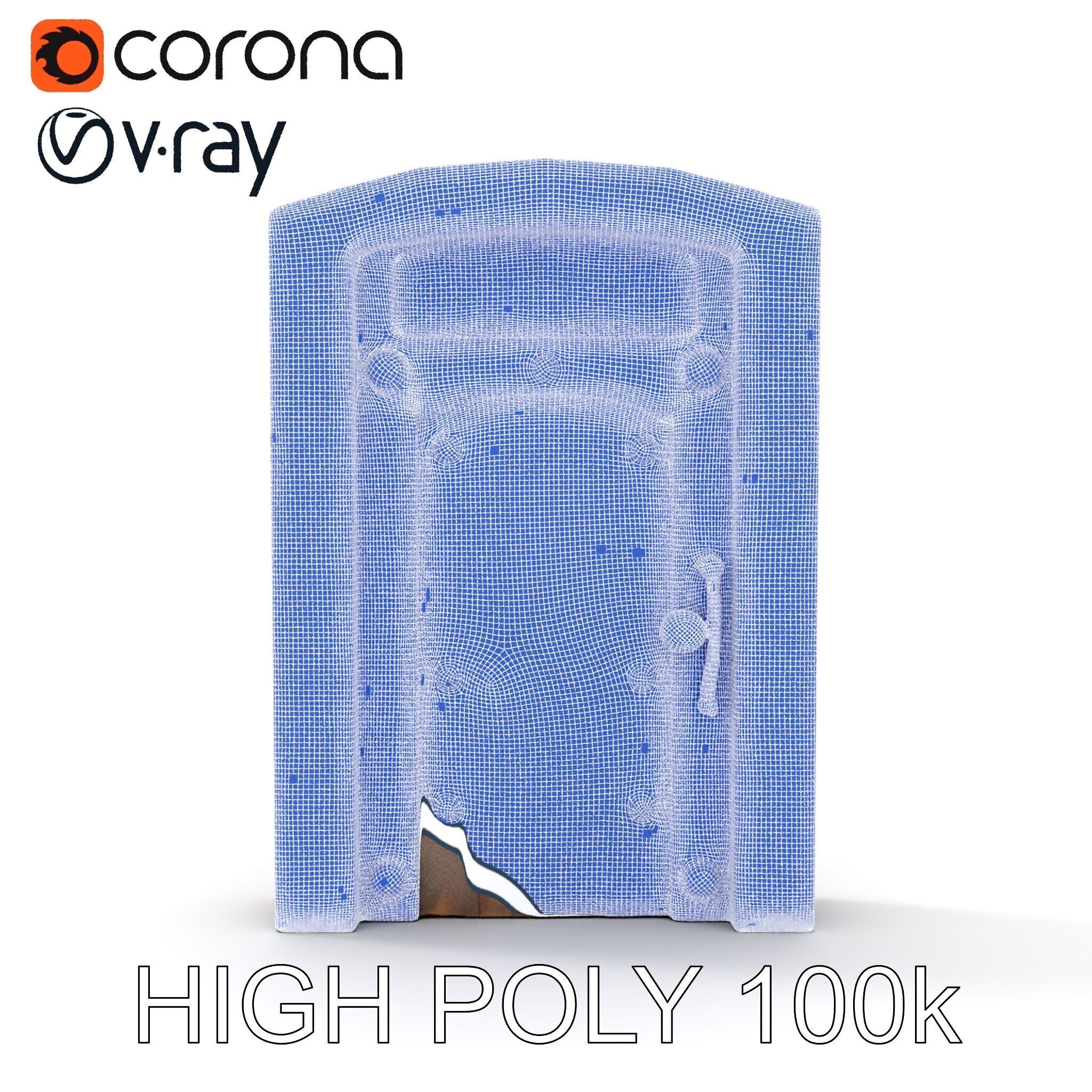 Medieval Wooden Door Model Pack Low-poly 3D model_27