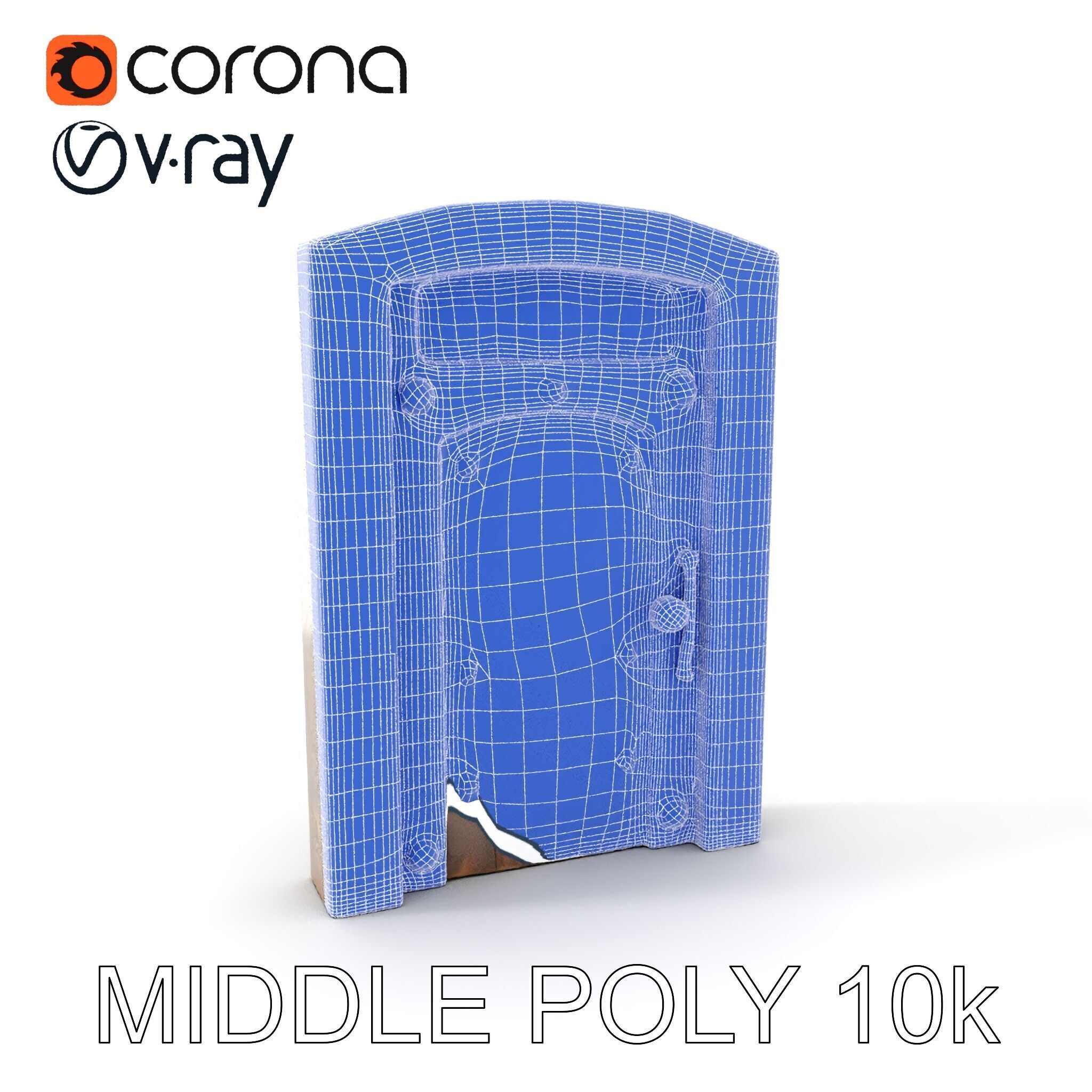 Medieval Wooden Door Model Pack Low-poly 3D model_13