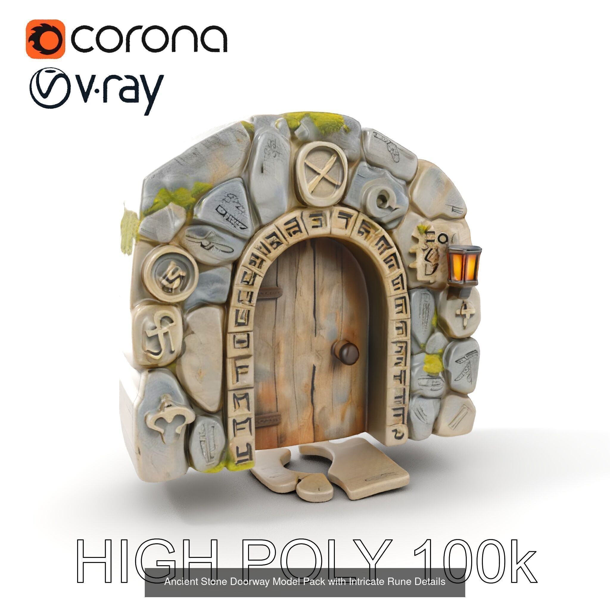 Enchanted Stone Doorways  3D Model Collection_37