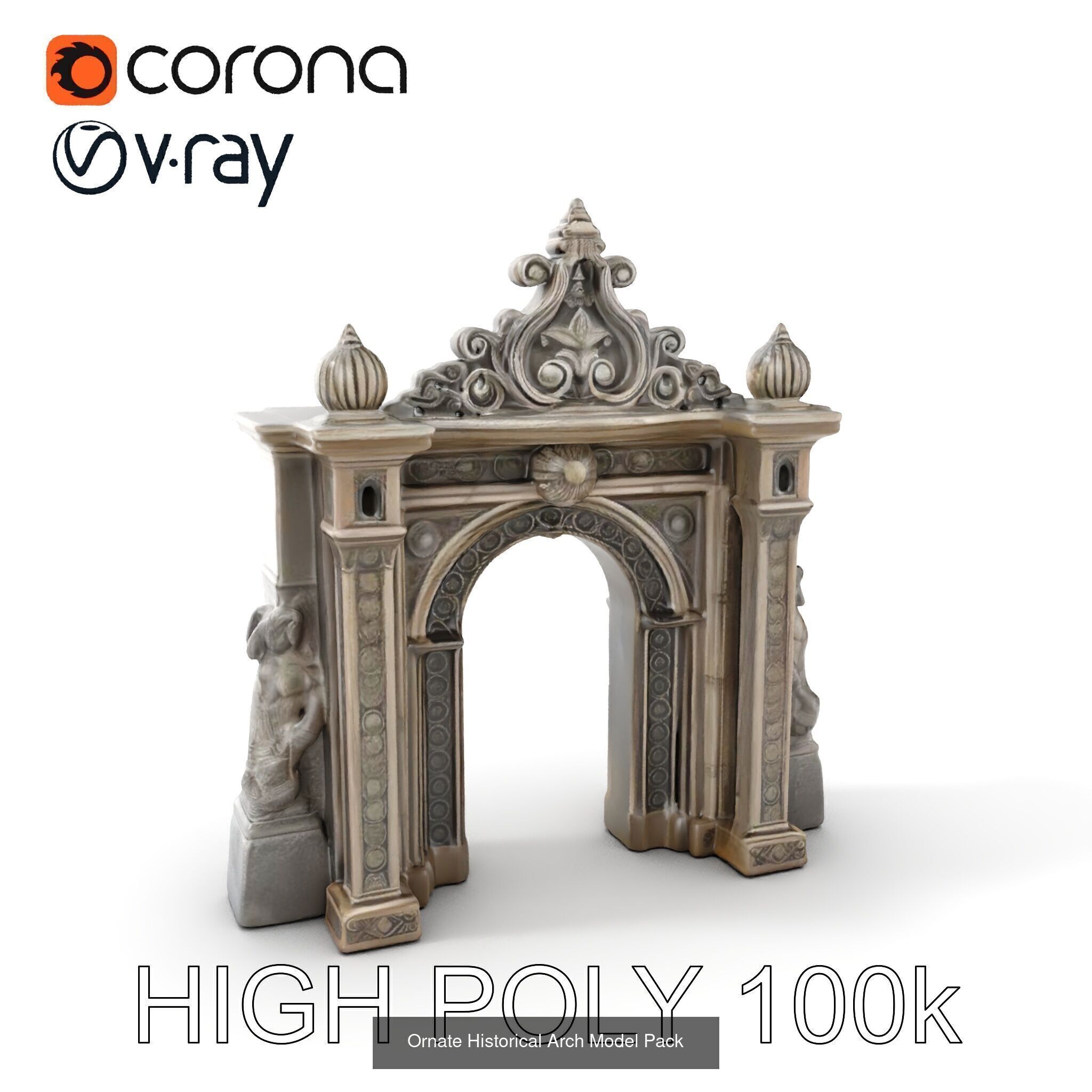 Enchanted Stone Doorways  3D Model Collection_35