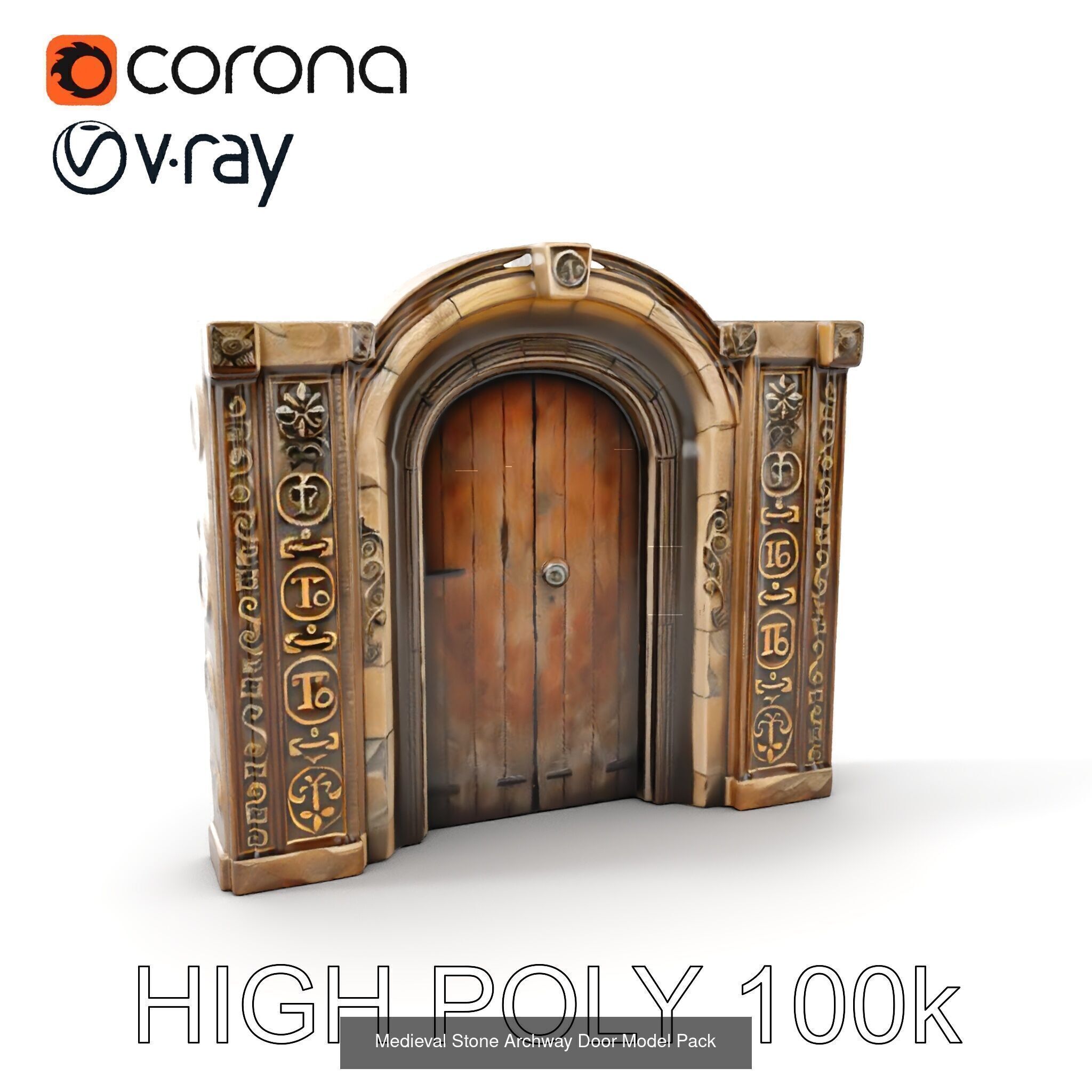 Enchanted Stone Doorways  3D Model Collection_32