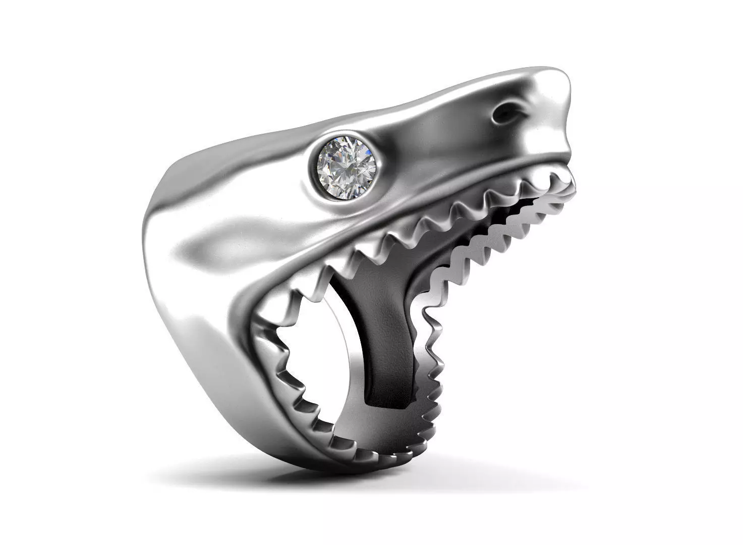 Shark attack ring 3D print model