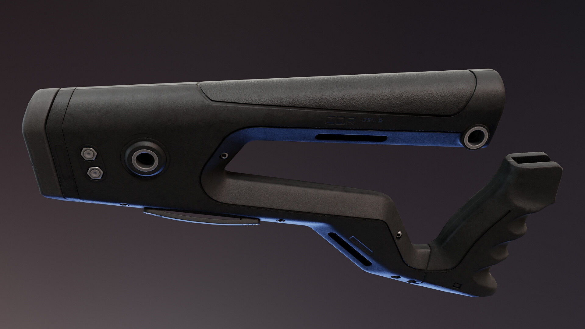 CQR Gen 2 AR Stock and Grip Low-poly 3D model_6