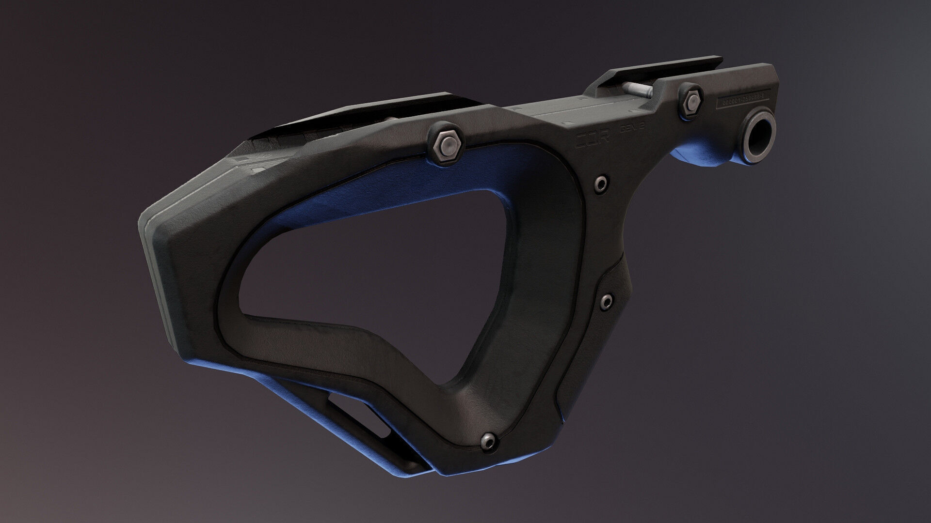 CQR Gen 2 AR Stock and Grip Low-poly 3D model_5