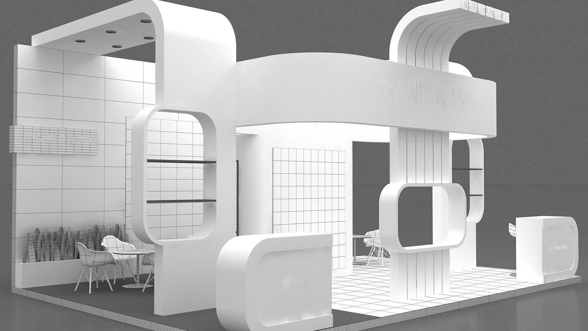 exhibition 3d stall 3D model_8