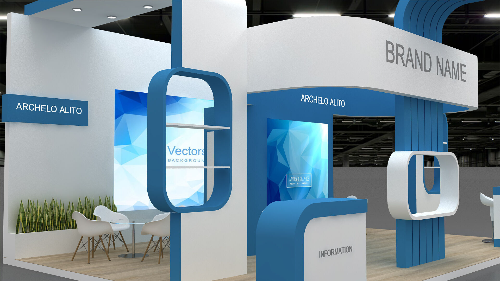 exhibition 3d stall 3D model_1