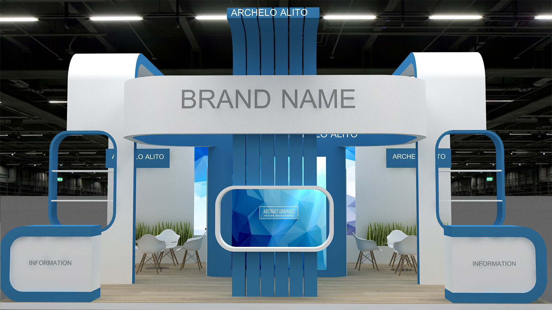 exhibition 3d stall 3D model_2