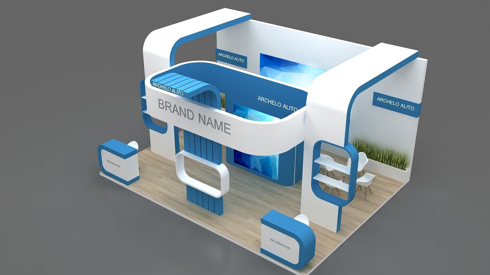 exhibition 3d stall 3D model_4