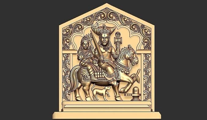 khandoba pendent  3D print model