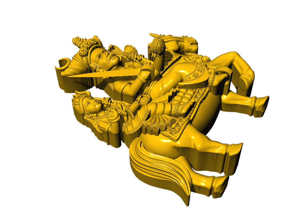 khandoba pendent  3D print model_3