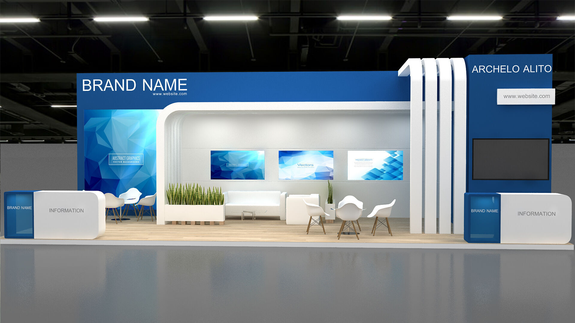 3d exhibition booth 3D model_2