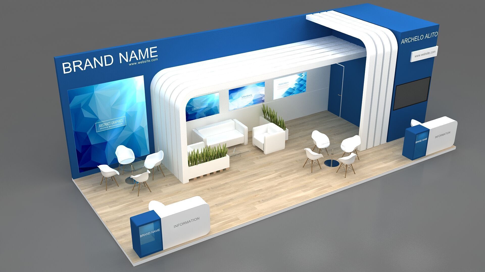 3d exhibition booth 3D model_4