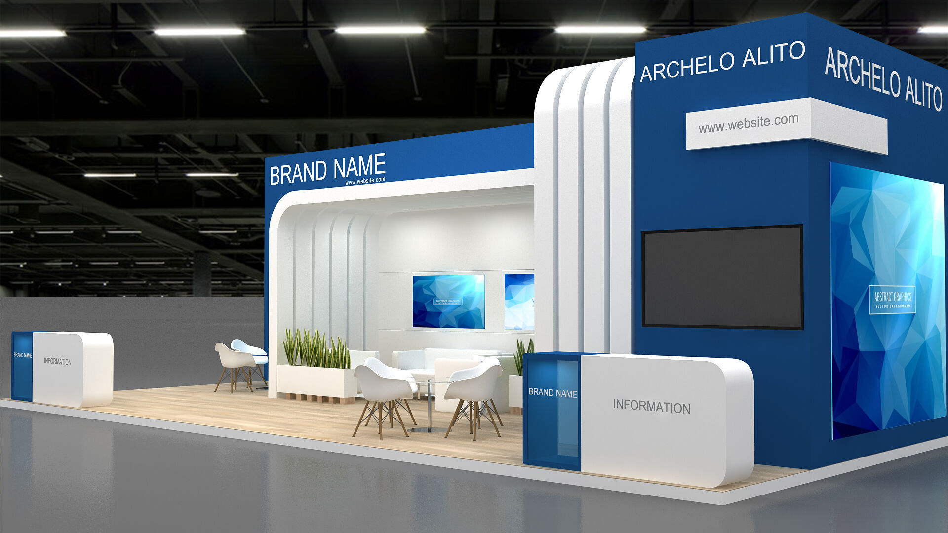 3d exhibition booth 3D model_3