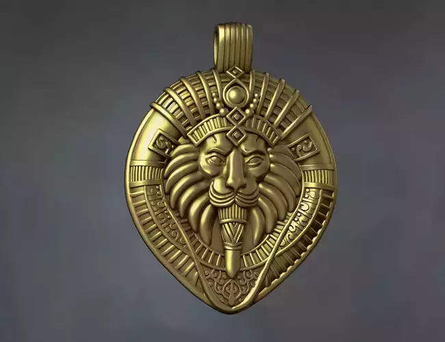 Lion head Egyptian style designer Pendant