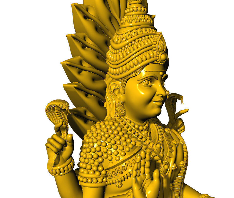 Shanta Durga 3d idol 3D print model_5