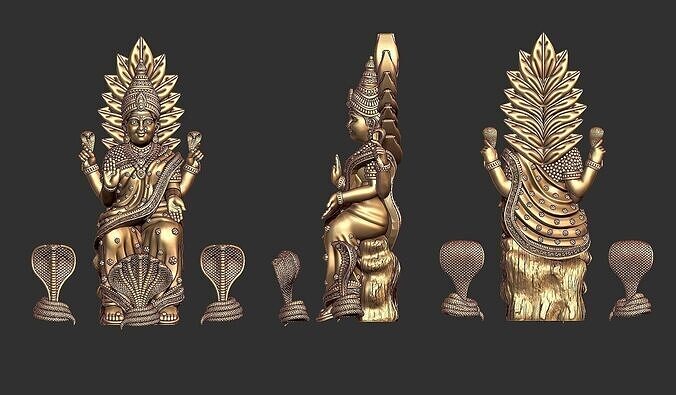 Shanta Durga 3d idol 3D print model