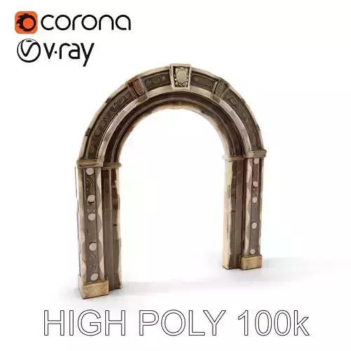 Ornate Archway D Model Pack Low-poly 3D model