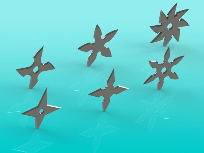 Shuriken Set 3D print model