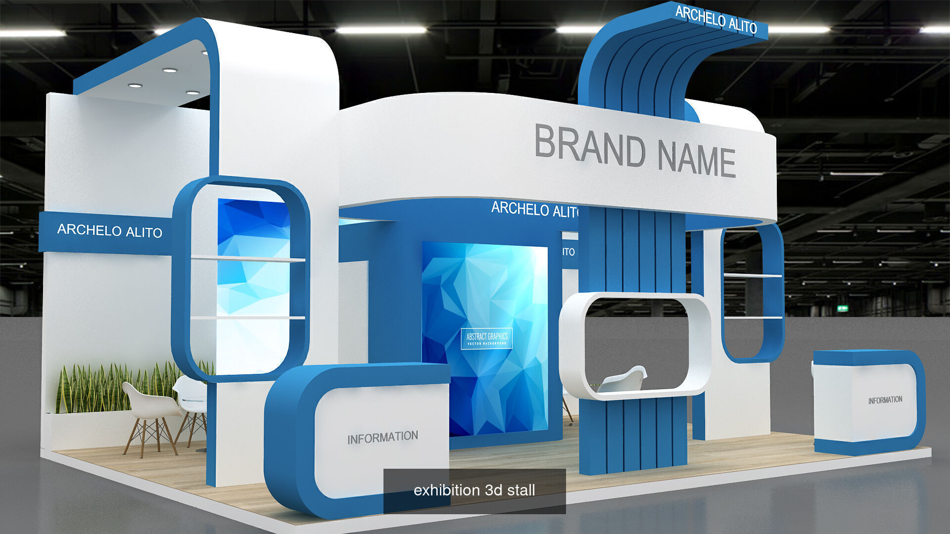 5 3d exhibition in one package 3D Model Collection_5