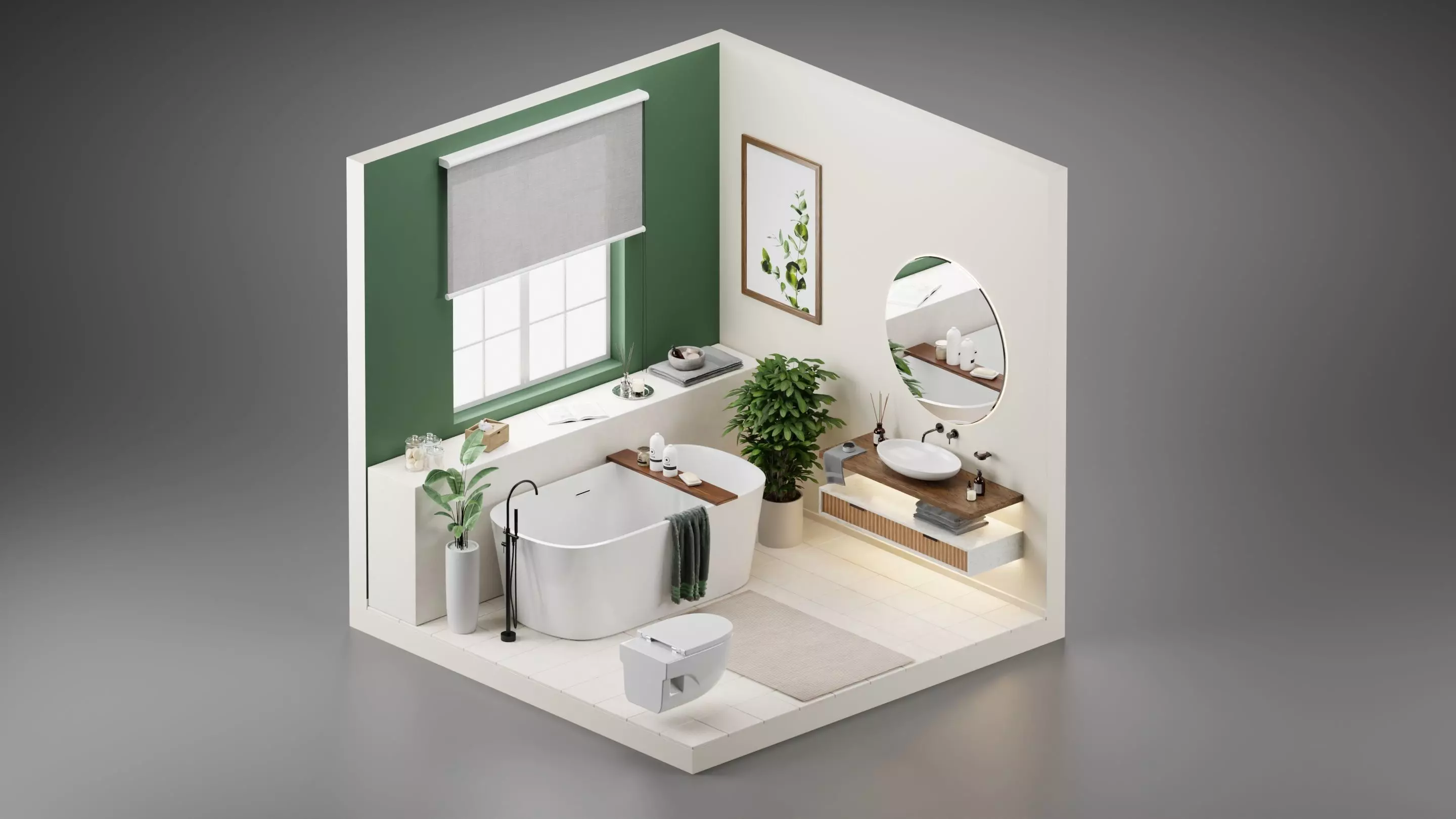 Bathroom interior 3D model_0