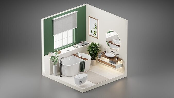 Bathroom interior 3D model