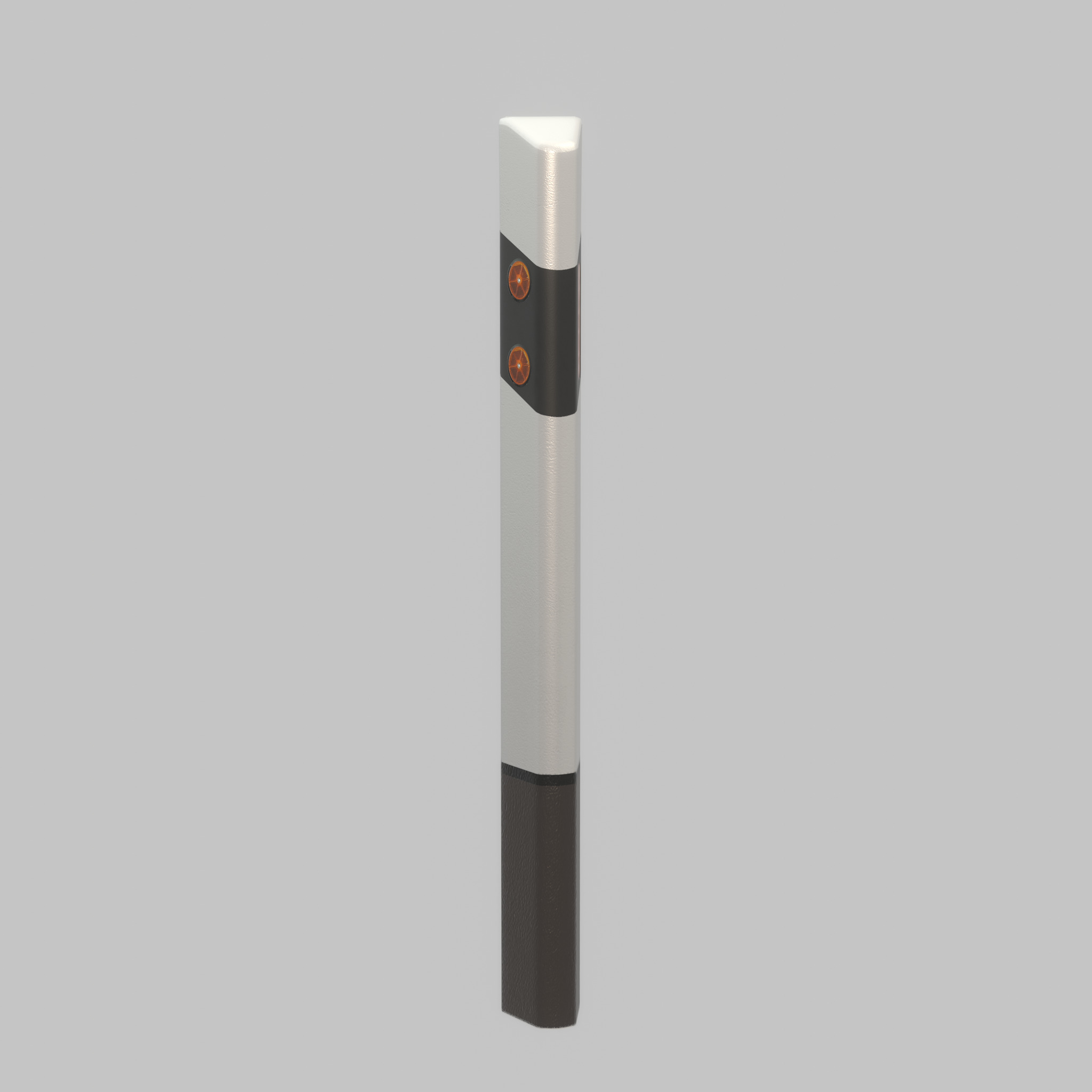 Delineator with wildlife warning reflector yellow L Low-poly 3D model_66