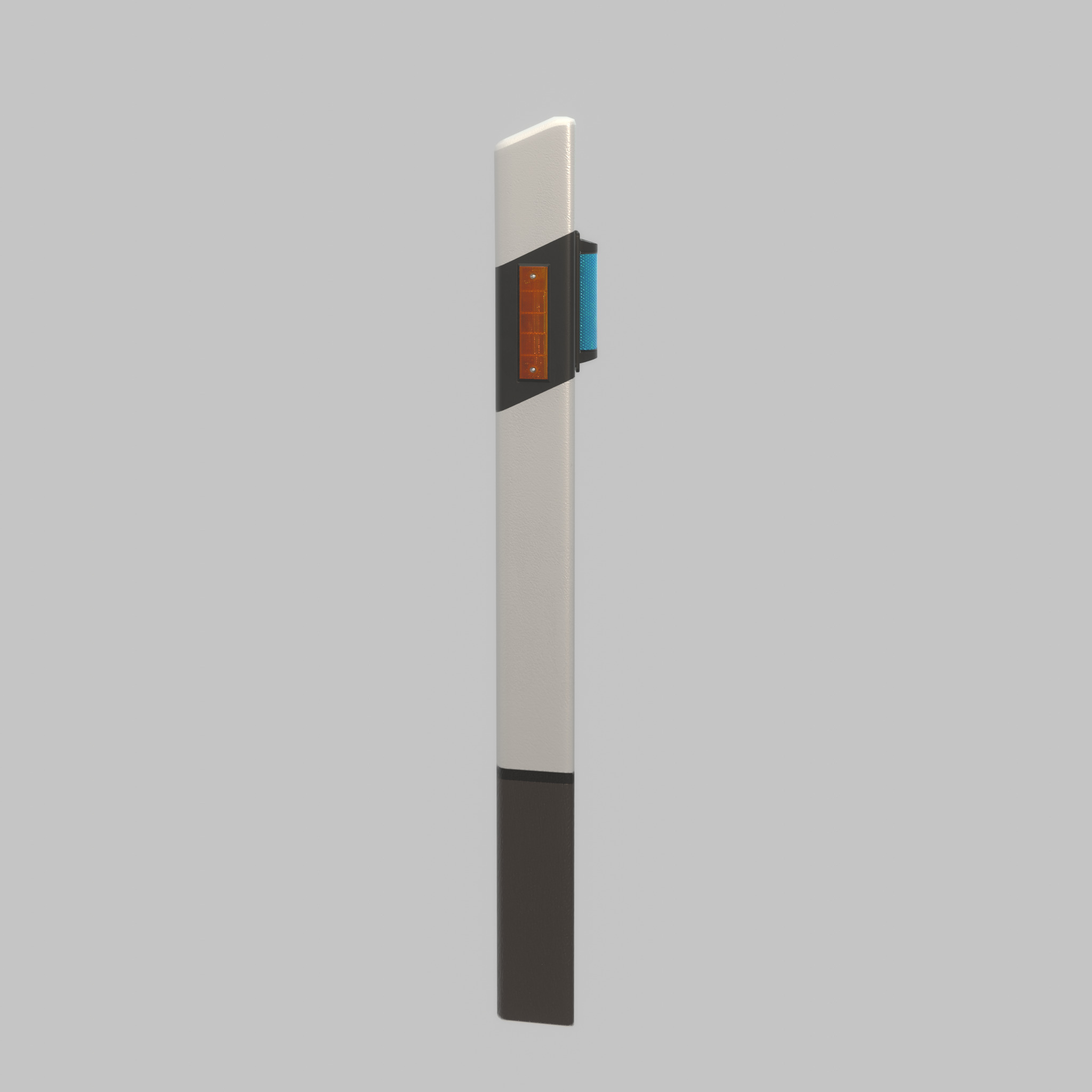 Delineator with wildlife warning reflector yellow L Low-poly 3D model_69