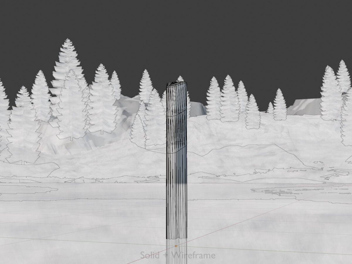 Delineator with wildlife warning reflector yellow L Low-poly 3D model_11